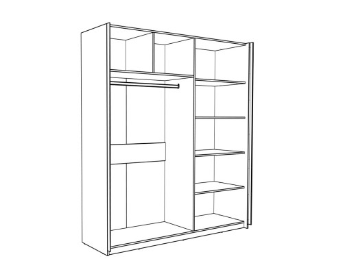 Шафа купе TopLine 1800х580х2075-00-00024673