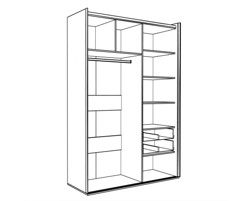 Шафа-купе SKS 1600*600*2400 ДСП/ДЗ-00-00025661