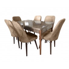 КОРИЧНЕВИЙ BELEK (МАРМУР) (коричневі стільці 5)