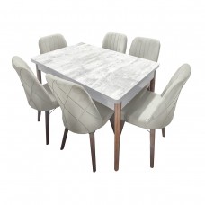 СІРИЙ KRISTAL (СТРУКТУРА ДЕРЕВА) (айворі стільці 13)